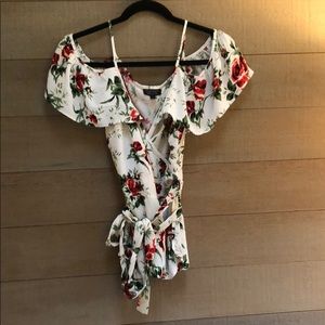 Topshop wrap around blouse